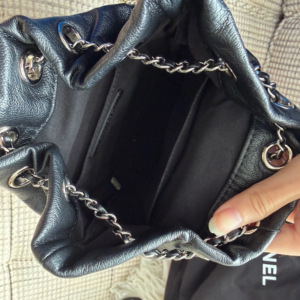 Chanel Black Quilted Leather Gabrielle Bucket Bag - Picture 6 of 7